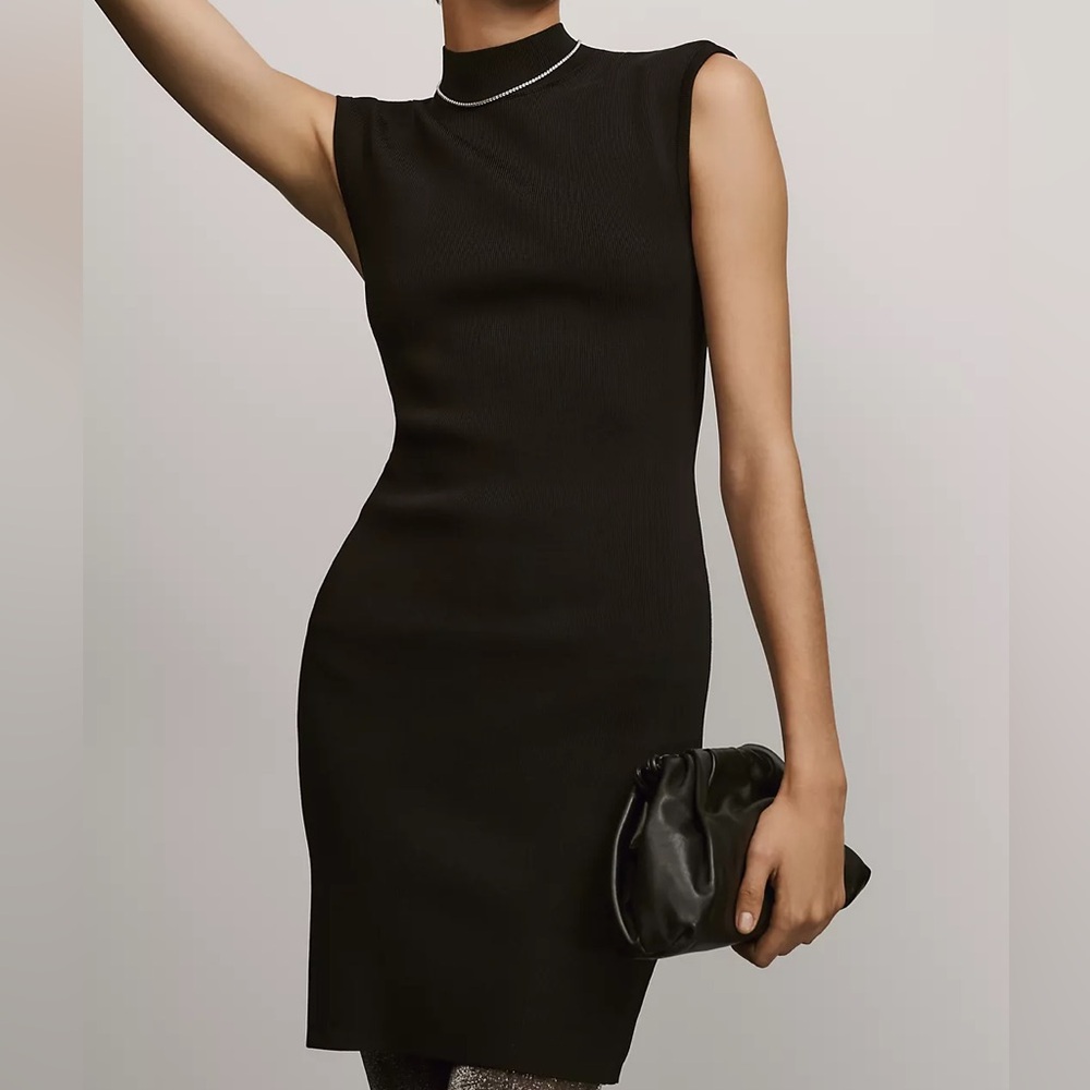 NWT Anthropologie Strong Shoulder Sweater Mini Dress by Grey Lab
